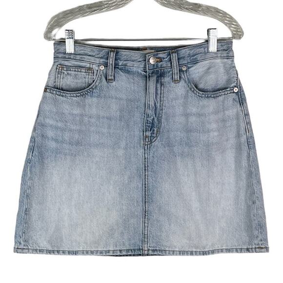 Madewell Rigid Denim A-Line Mini Skirt 28 New - Picture 1 of 12